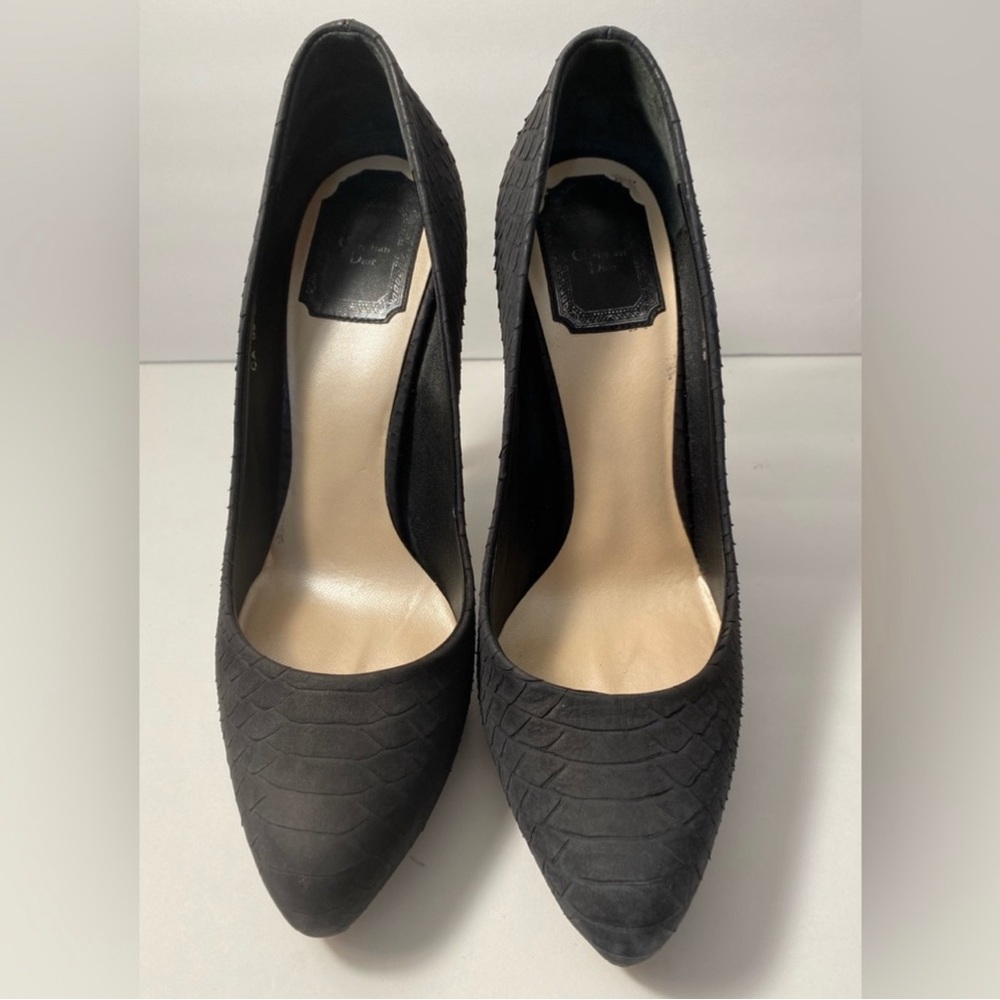 Christian Dior reptile printed heels, Size 7.5. - Picture 4 of 6